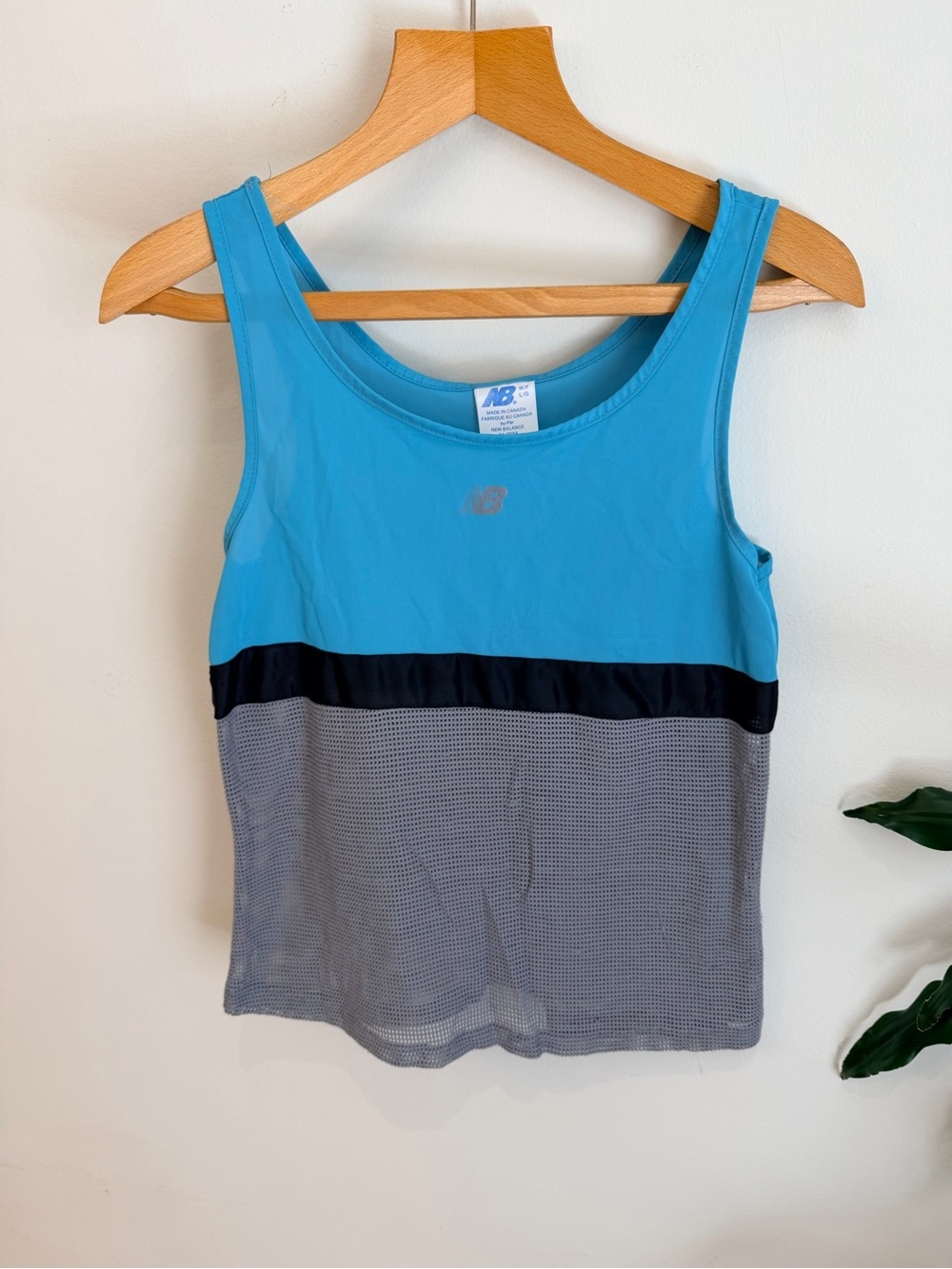 Vintage New Balance Blue and Gray Athletic Tank Top